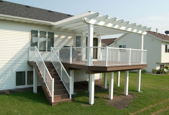 Upper Level Deck With Pergola