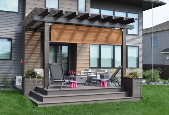 Dark Colored Pergola